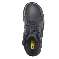 Hiking Boots For Men*XLfeet Inc. Wide Load 590BZN - 6inch Black Soft Toe Zip / Lace Up Boot