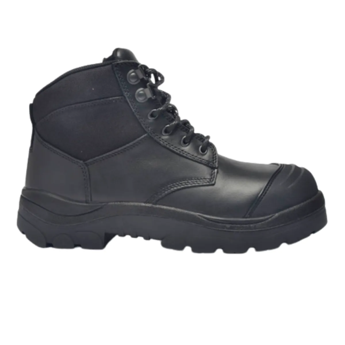 Work Boots|6" Work Boots*XLfeet Inc. Wide Load 690BZN Non-Safety Toe Zip Water-resistant 6 inch Work Boot - Black - 6E Only