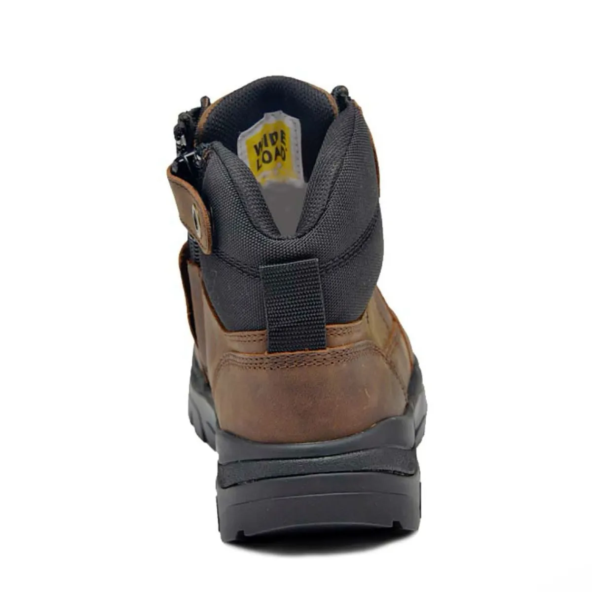 Hiking Boots For Men*XLfeet Inc. Wide Load 590CZN - 6inch Brown Soft Toe Zip / Lace Up Boot