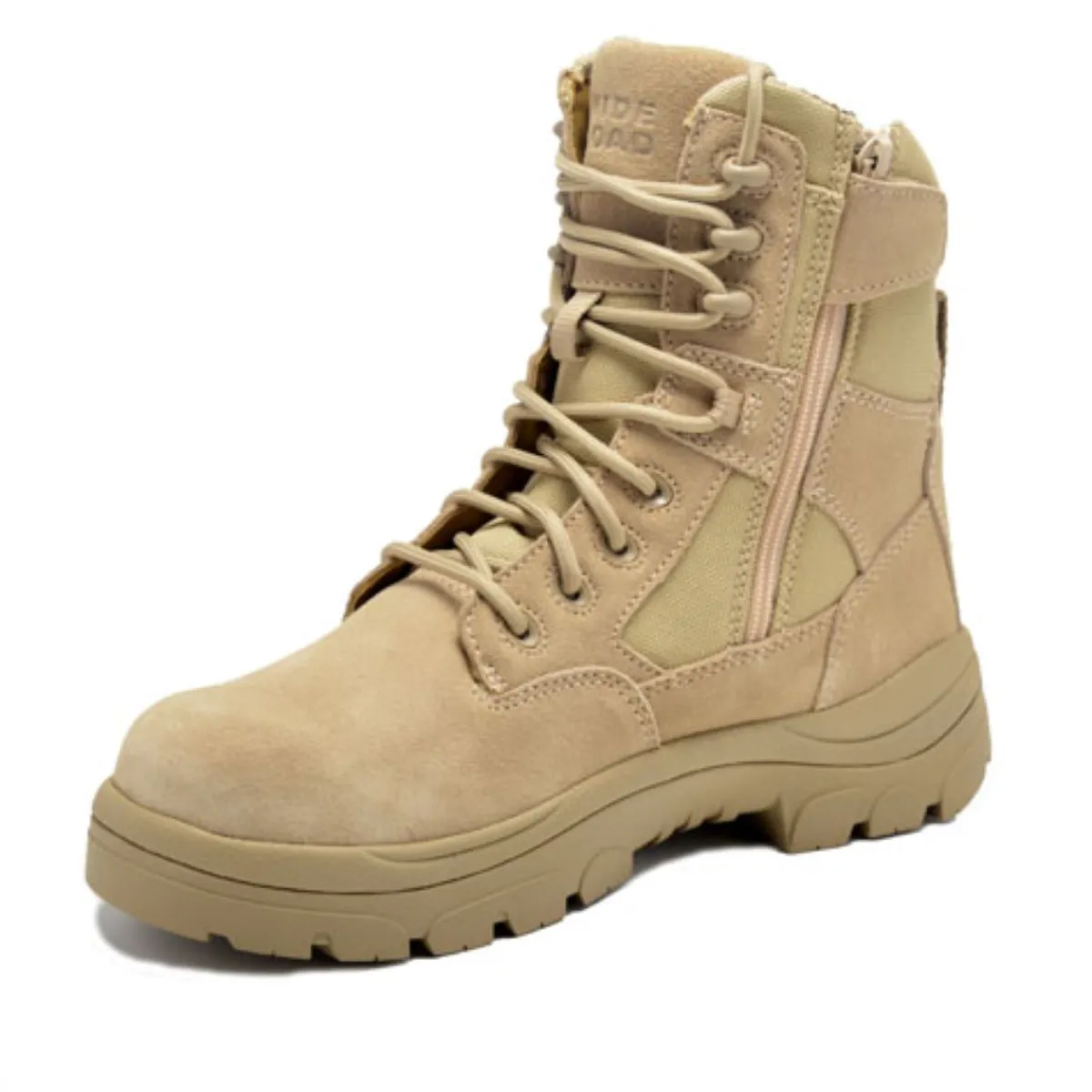 Work Boots|Hunting Boots*XLfeet Inc. Wide Load 790SZN - 8inch Sand Soft Toe Zip / Lace Up Boot