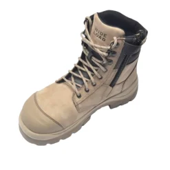 Work Boots|Steel Toe Work Boots*XLfeet Inc. Wide Load 890SZ Steel Safety Toe Zip 8 inch Work Boot - Stone - 6E Only