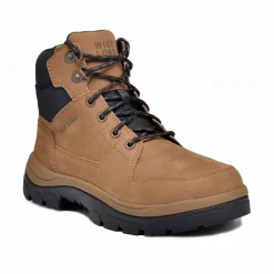 Hiking Boots For Men*XLfeet Inc. Wide Load 590TZN - 6inch Taupe Soft Toe Zip / Lace Up Boot