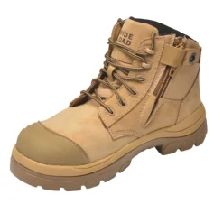 Composite Toe Boots|Work Boots*XLfeet Inc. Wide Load 690WZC Composite Safety Toe Zip 6 inch Work Boot - Wheat - 6E Only
