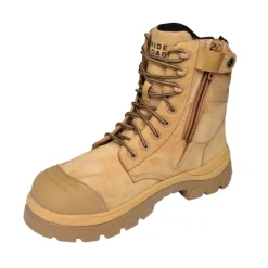 Composite Toe Boots|Work Boots*XLfeet Inc. Wide Load 890WZC Composite Safety Toe Zip 8 inch Work Boot - Wheat - 6E Only