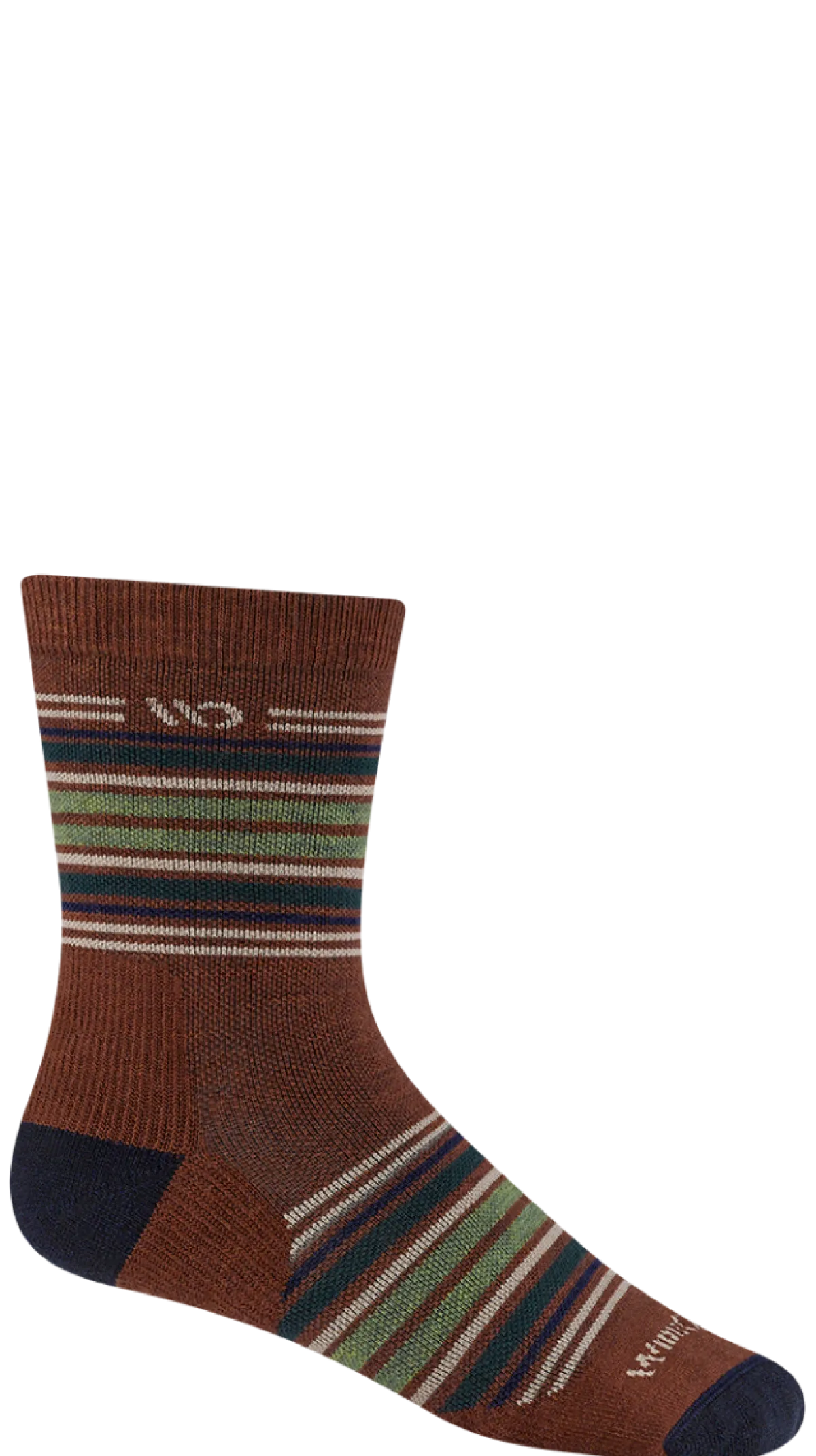 Crew Socks|Moisture Wicking Socks*XLfeet Inc. Wide Open Cushioned Micro Crew Socks Single Pair - Chestnut
