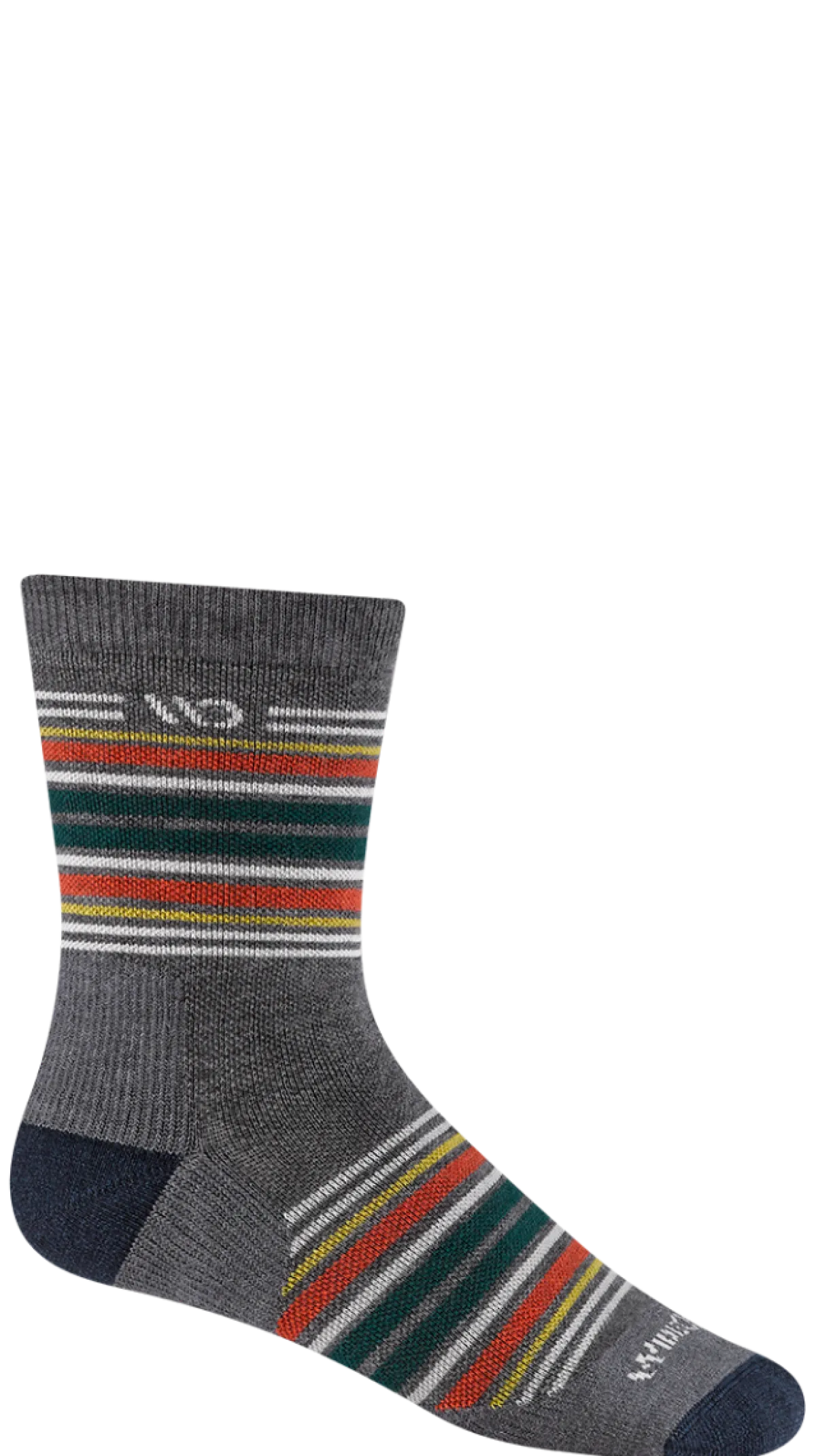 Crew Socks|Moisture Wicking Socks*XLfeet Wide Open Cushioned Micro Crew Socks Single Pair - Gray
