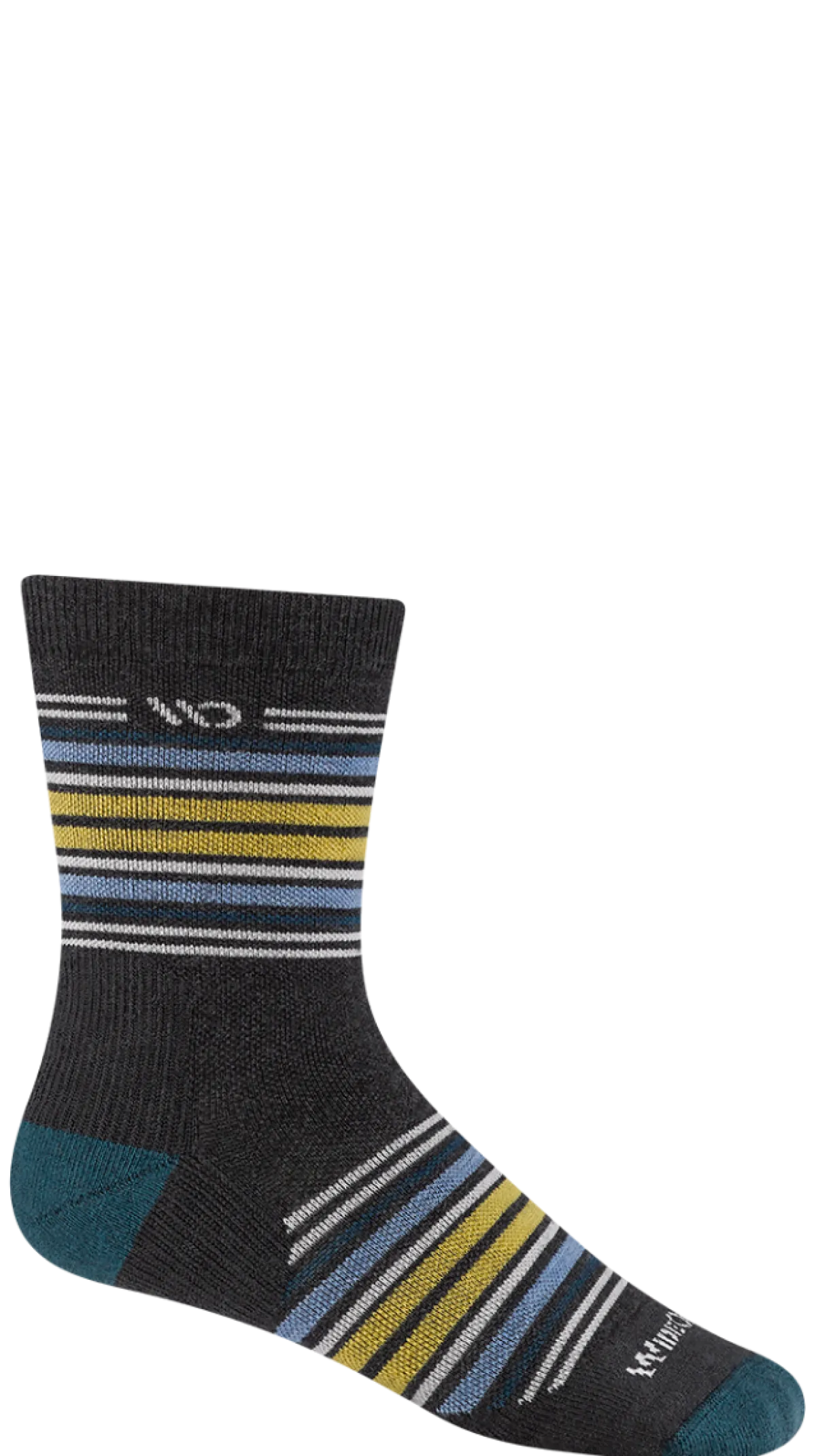 Crew Socks|Moisture Wicking Socks*XLfeet Wide Open Cushioned Micro Crew Socks Single Pair - Charcoal